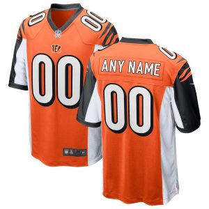Men’s Cincinnati Bengals Nike Orange 2018 Alternate Custom Game Jersey
